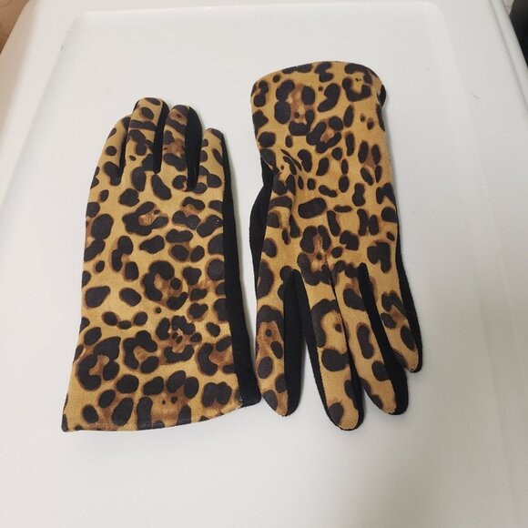 Gloves Leopard Print Smart Touch warm Gloves - Picture 8 of 8